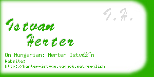 istvan herter business card